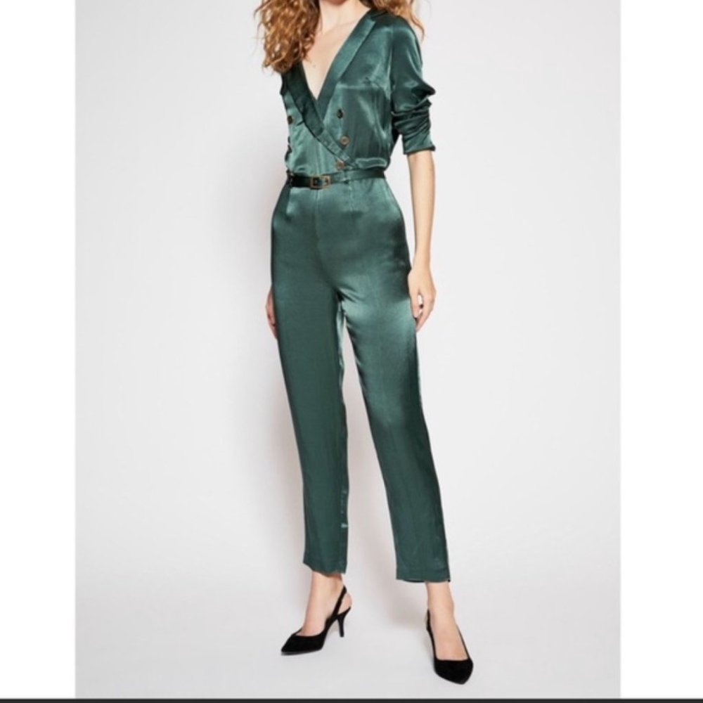 Free People I Am Woman Satin Jumpsuit